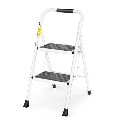2 Step Folding Step Stool with Cushioned Handle G906