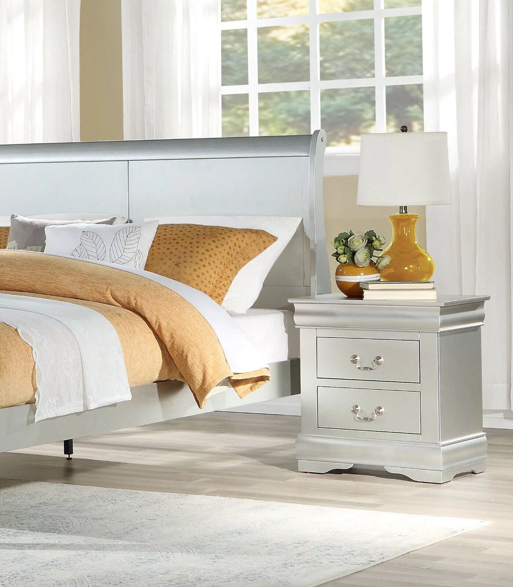 5pc Bedroom Set Twin Bed Dresser Chest Nightstand Mirror N410345