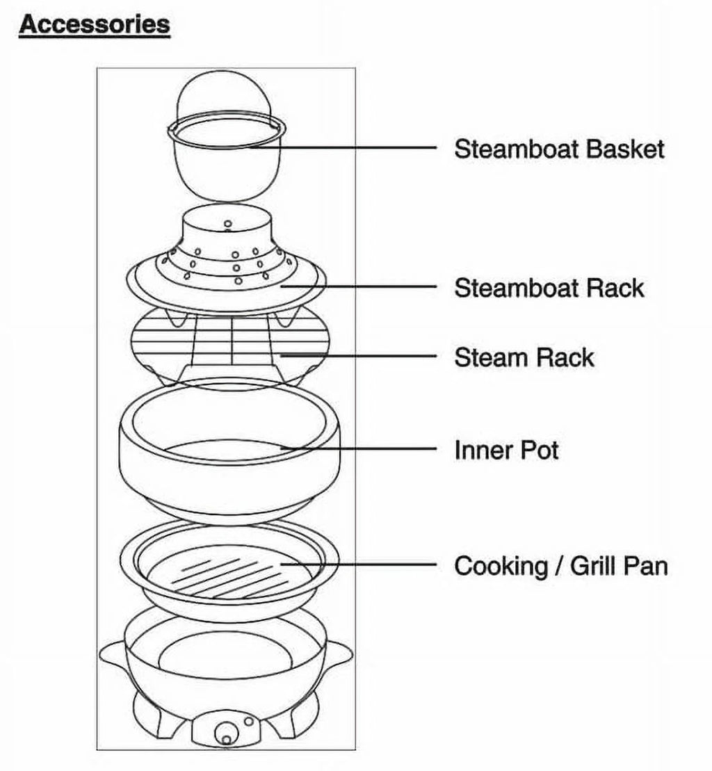 Multi Cooker Shabu-Shabu and Grill Y191148