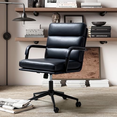 Faux Leather Office Chair with Wheels J787
