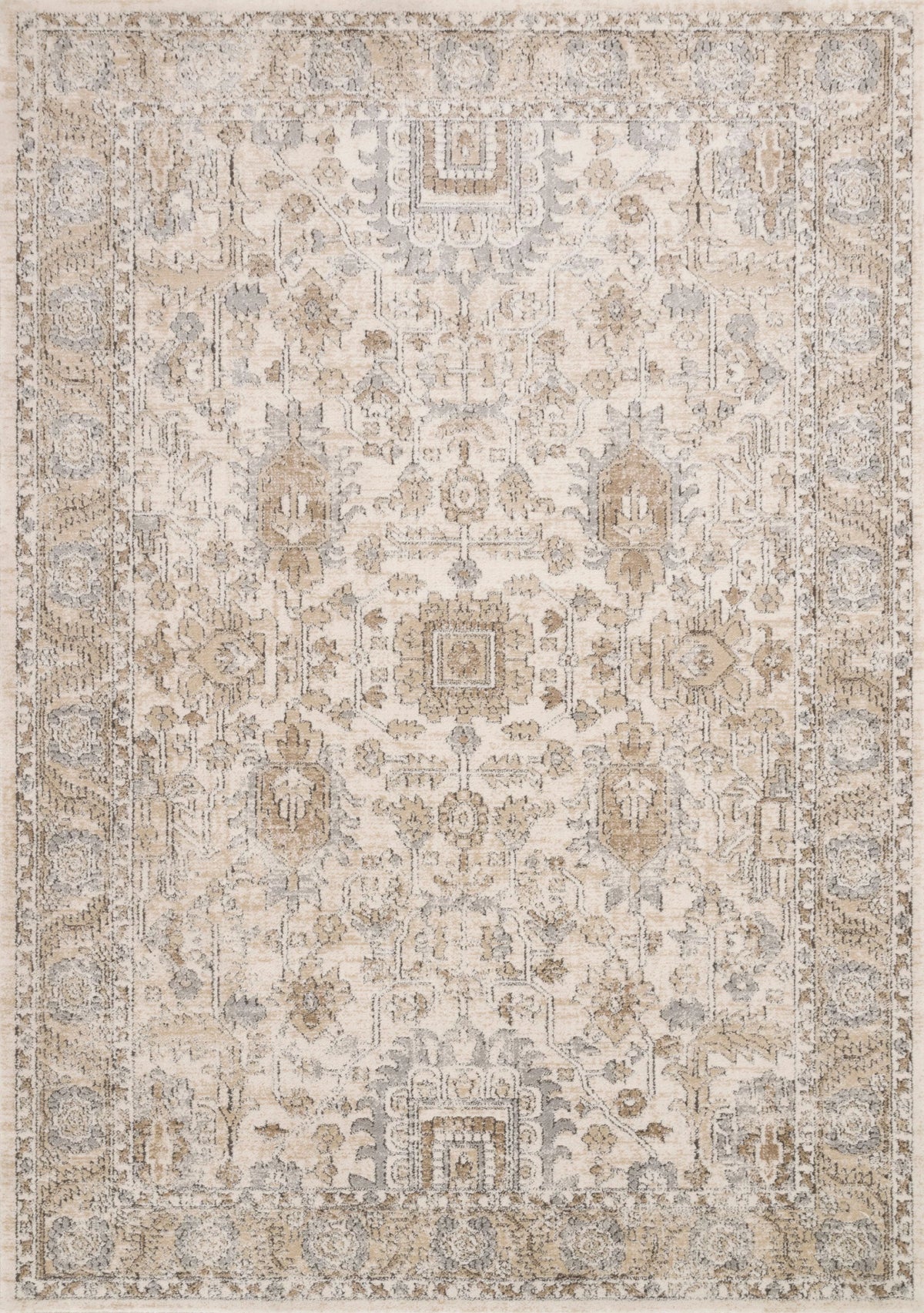 Oriental Ivory Sand Area Rug V84499
