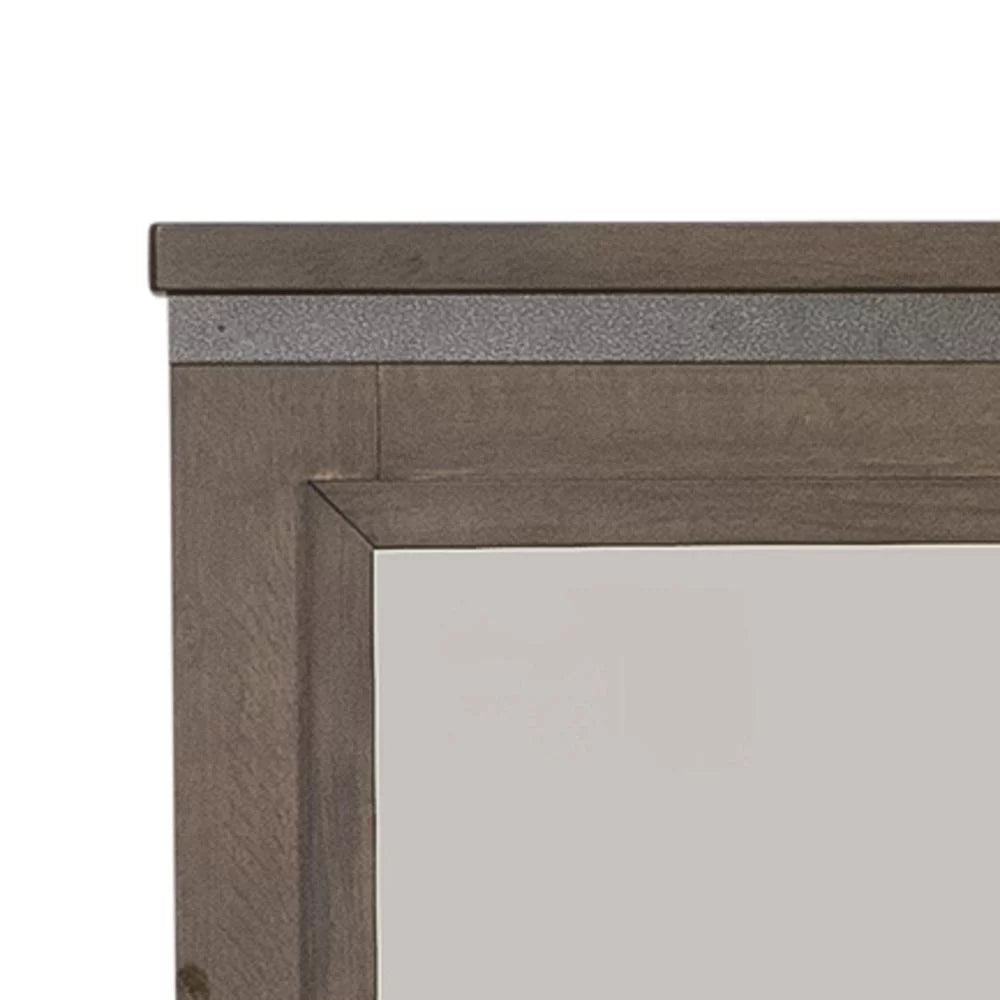 Gray Dresser & Mirror M30802