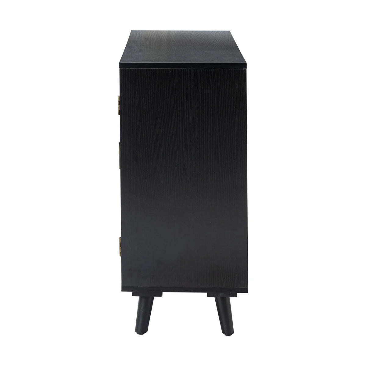 Black Manufactured Wood Sideboard with Beech Wood Doors G8421