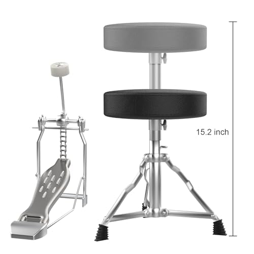 3-Piece Beginner Drum Set with Throne Stool C3115