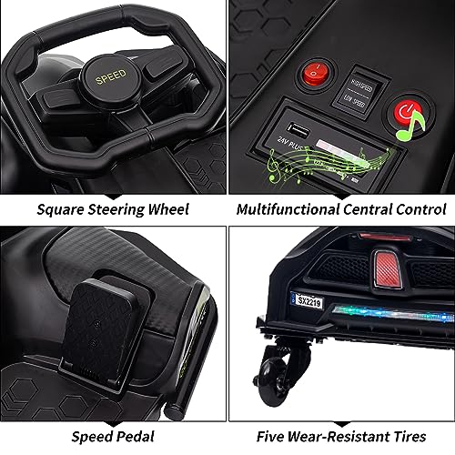 24V Kids Electric Drift Go-Kart with LED Light X45082