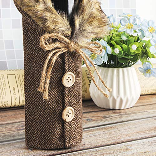 4 Pieces Christmas Sweater Wine Bottle Covers X126