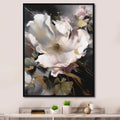 White And Gold Floral Daisy Framed Wall Decor 16 in. wide x 32 in. high D62769