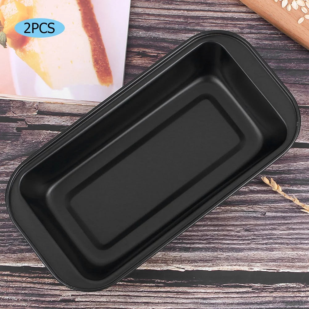 Mini moldes rectangulares antiadherentes de acero al carbono para pan T83336