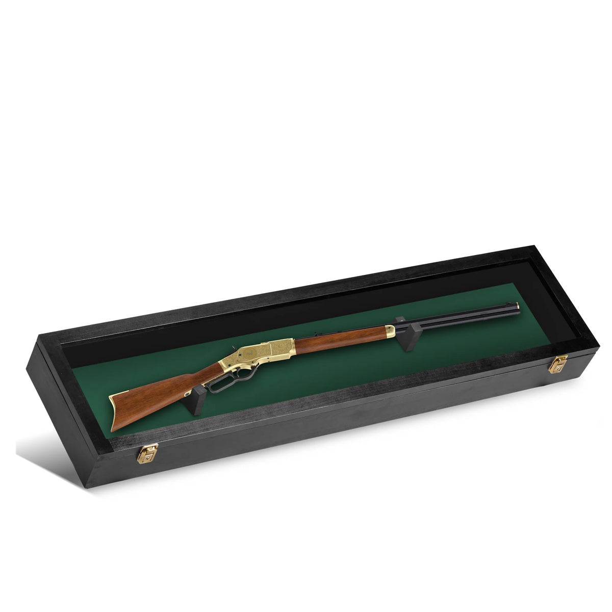 Clear Acrylic & Hardwood Gun Display Case G809