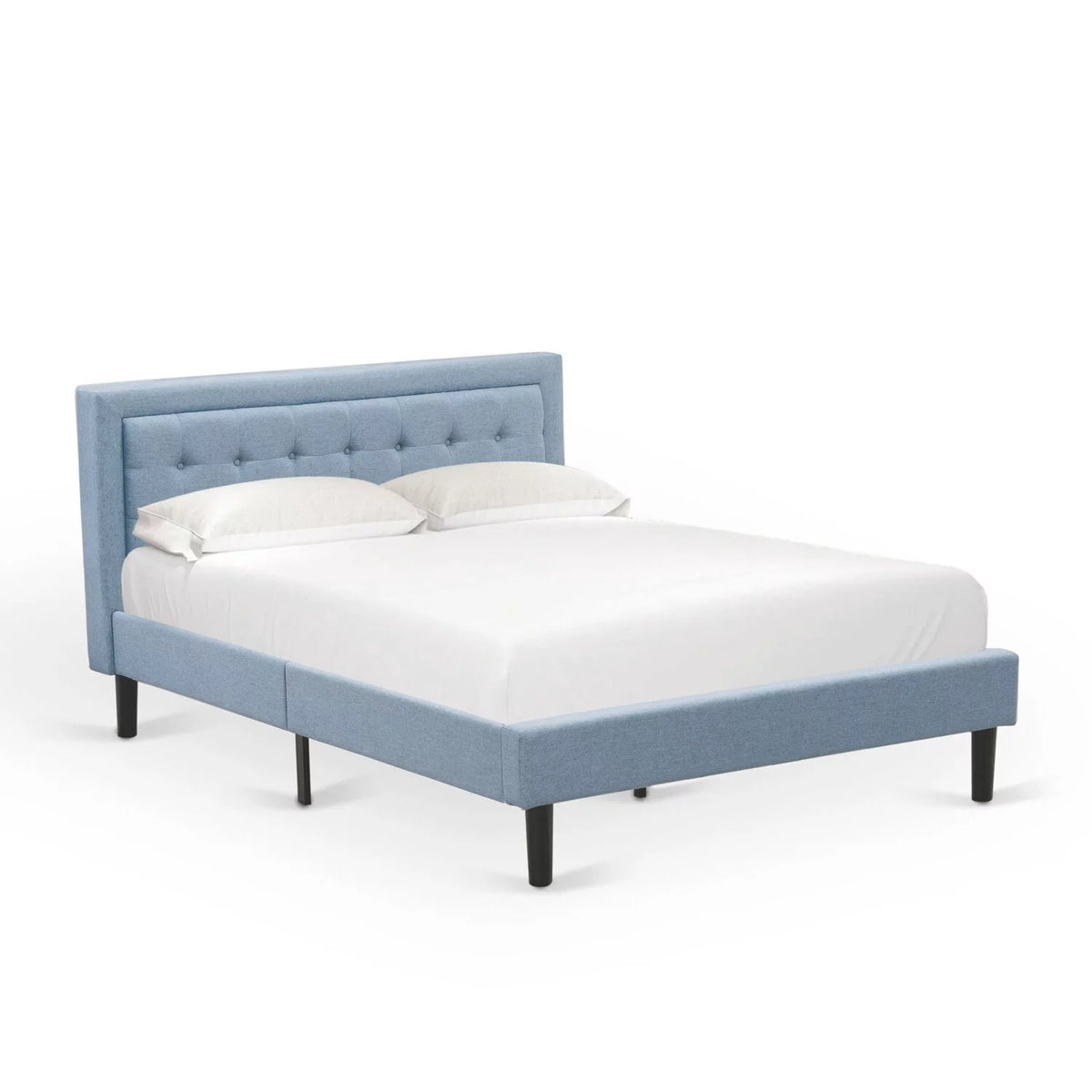 3 Piece Denim Blue Wood Bedroom Set Z748