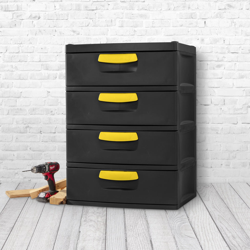 4 Drawer Unit Black O427438