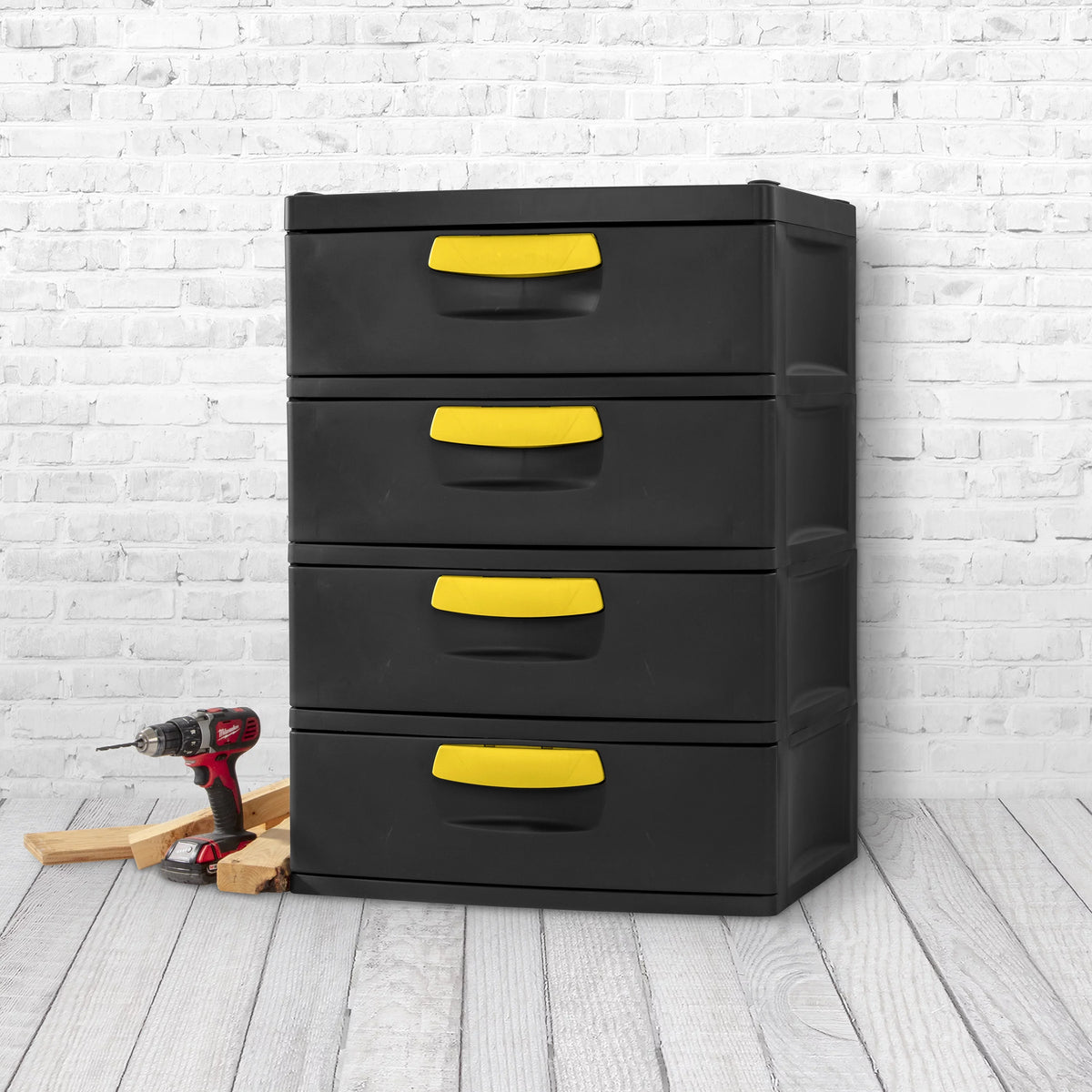 4 Drawer Unit Black O427438