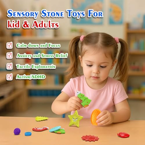 24 Days Countdown Fidget Toys Sensory Stone Set V742877
