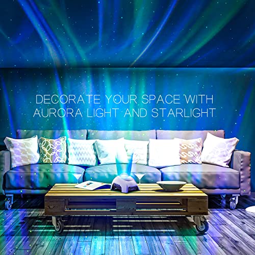Aurora Projector with 33 Light Effects, LED Star Projector, Remote Control, Bluetooth Speaker W404
