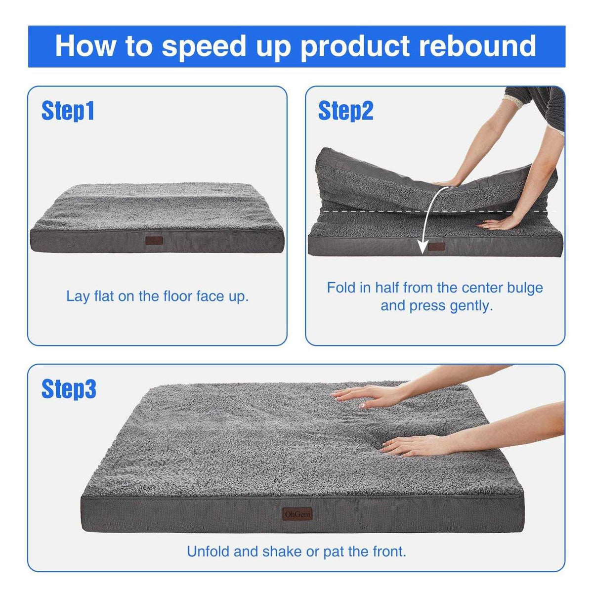 Orthopedic Dog Bed with Egg Foam and Non-Slip Bottom G8017