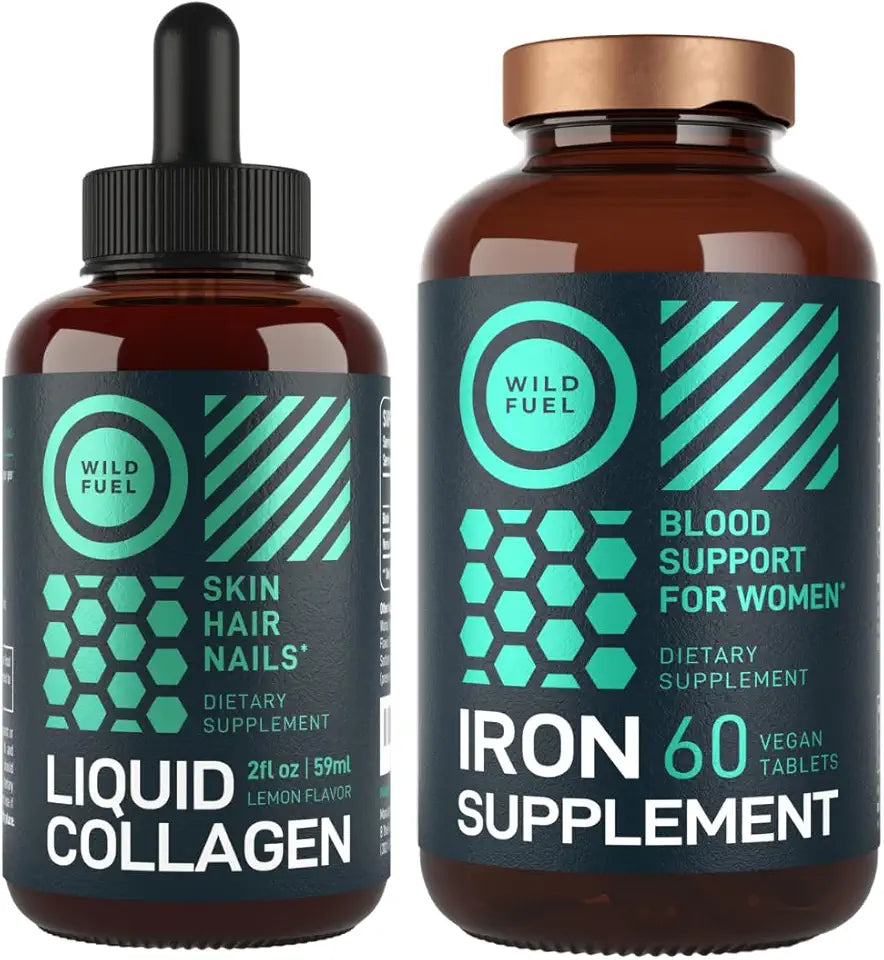 Iron Supplement with Folic Acid and Collagen Peptides with Biotin C336