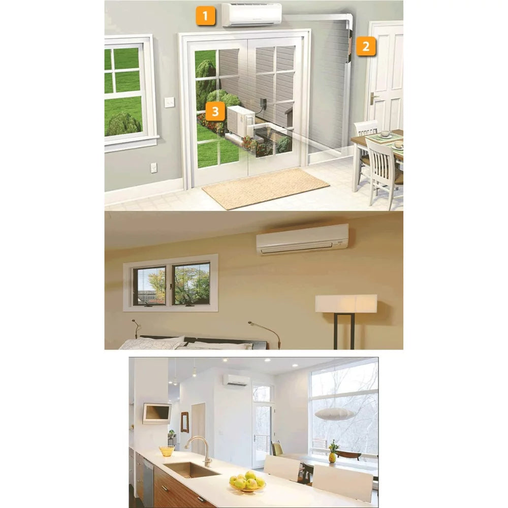9000 BTU Wall Mounted Heat Pump Air Conditioning System O96498