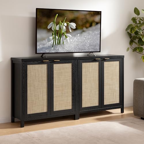 Rattan Sideboard Buffet Credenza Cabinet with Storage H801087
