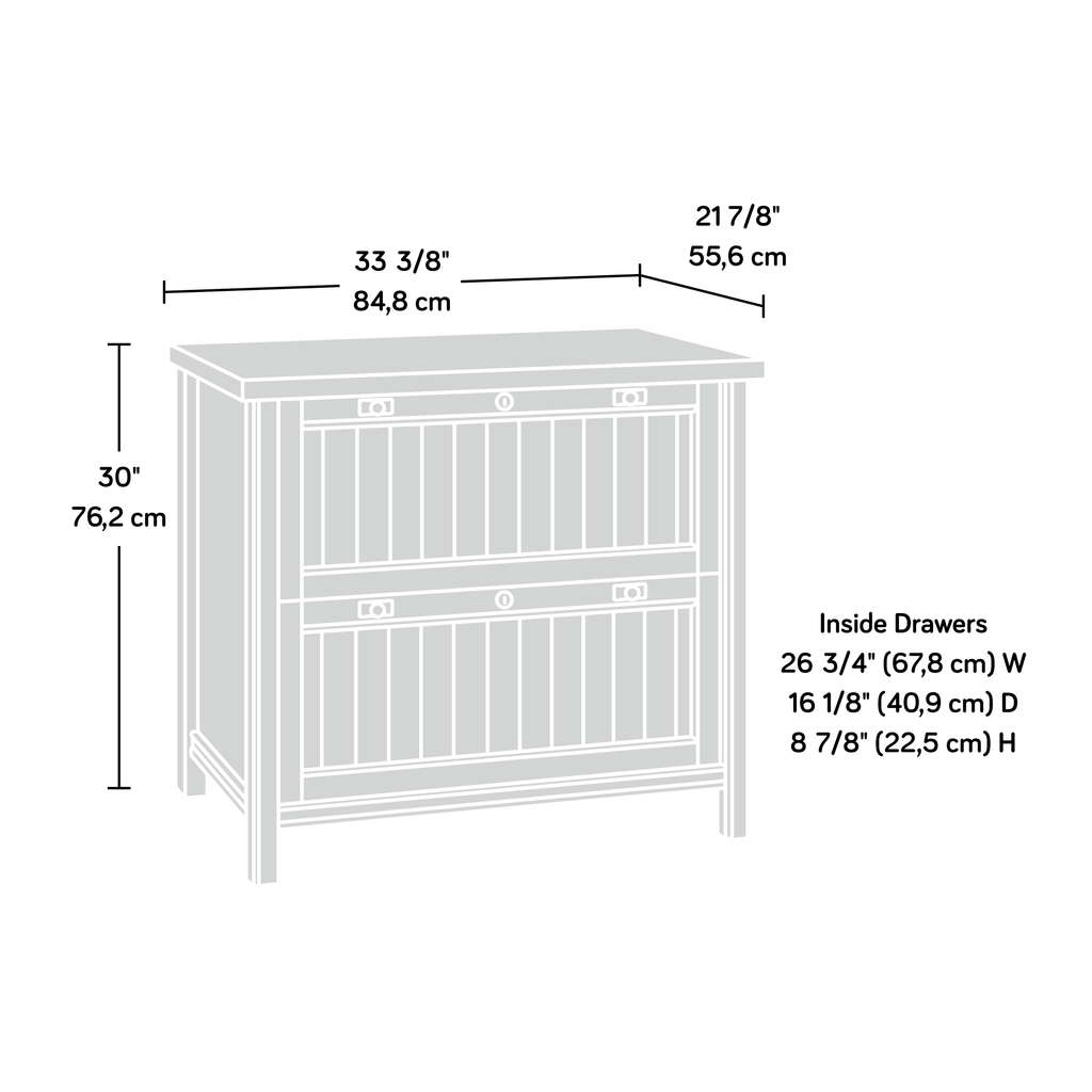 Coffee Oak Lateral File Cabinet Z4654
