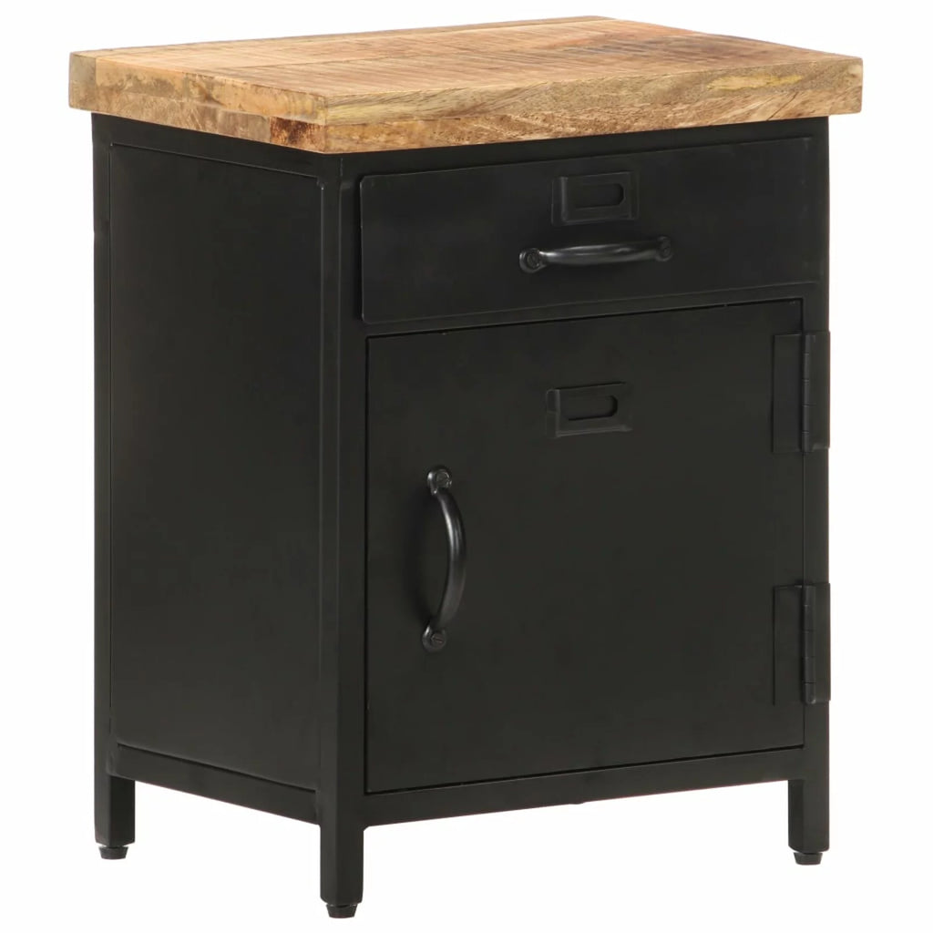 Mango Wood Bedside Cabinet with Storage Drawer G830285
