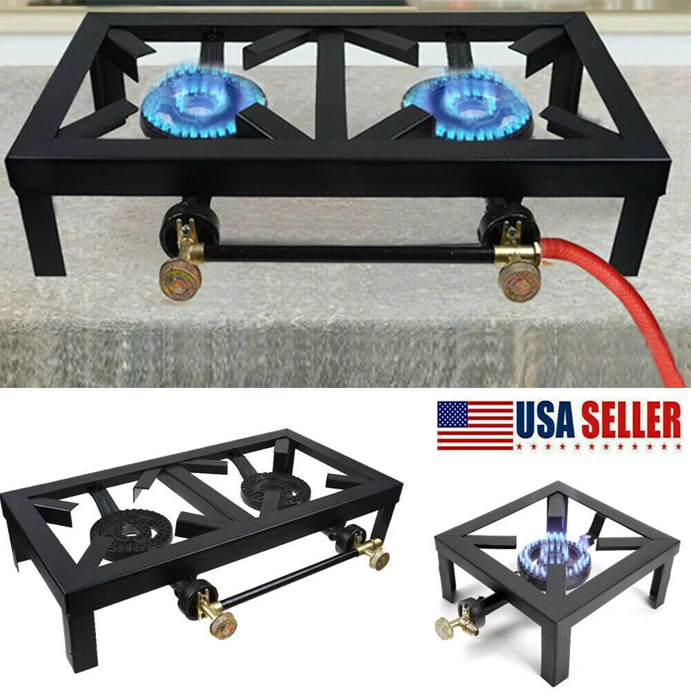 Portable Single/Double Burner Propane Gas Camp Stove Q507