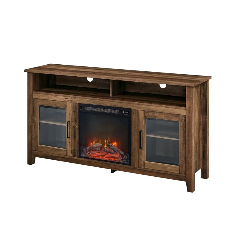 58" MDF Glass Wood TV Stand M978825