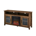 58" MDF Glass Wood TV Stand M978825