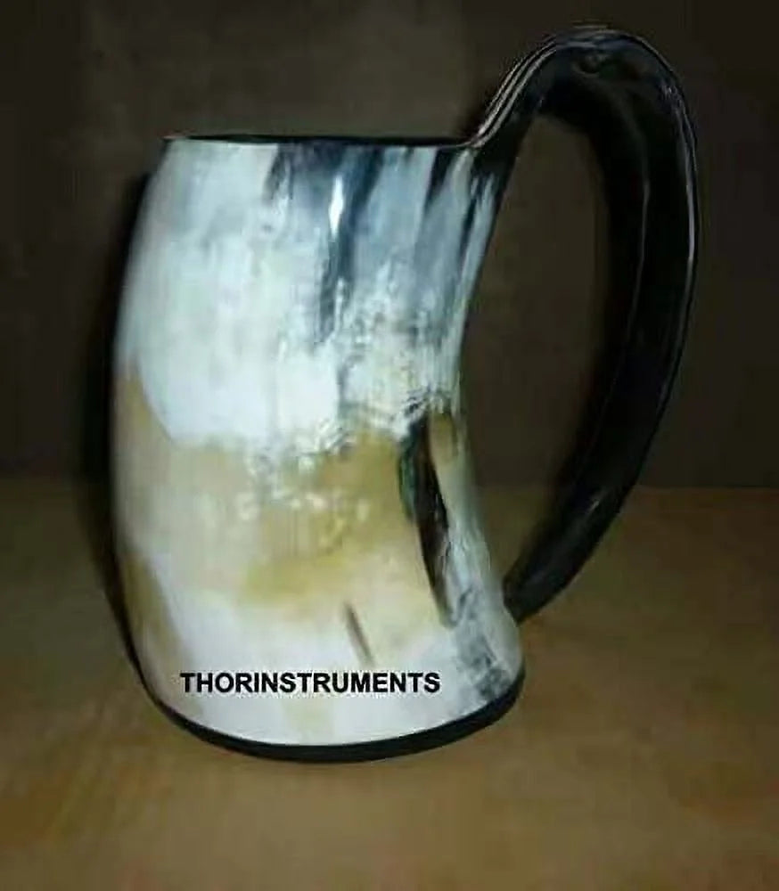 Buffalo Horn Beer Mug with Handle U1315