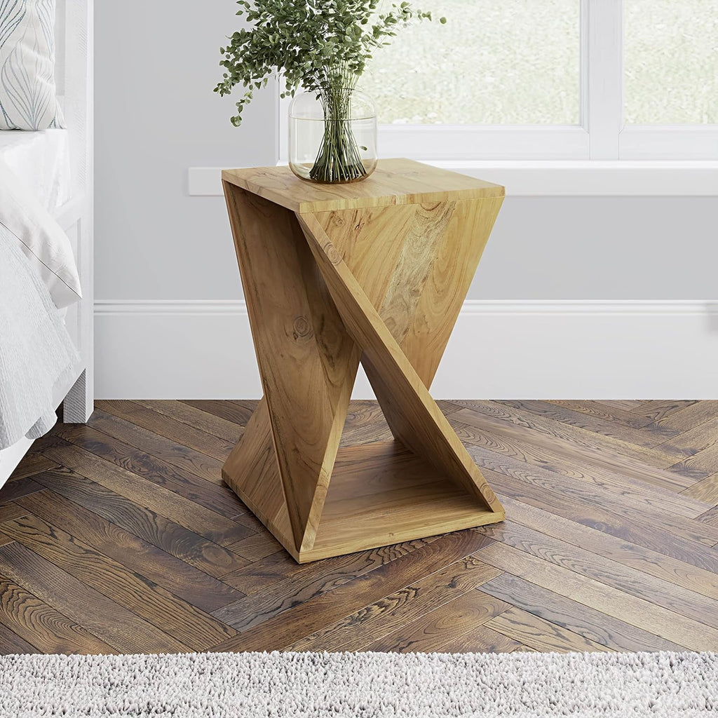 Solid Wood 24" Tall Modern Table Pre-Assembled N47298