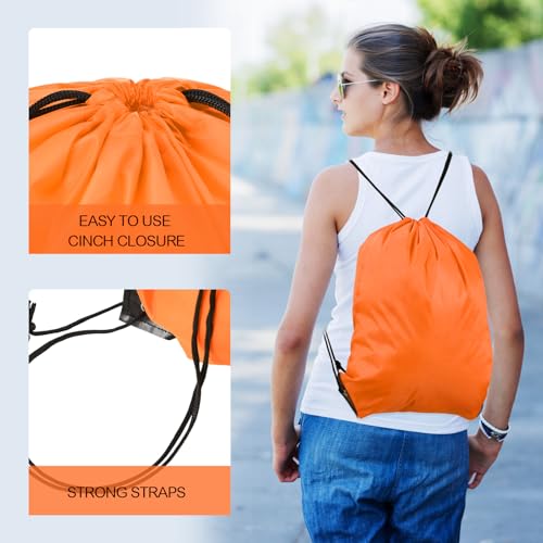 100 Pcs Polyester Drawstring Backpack E8435