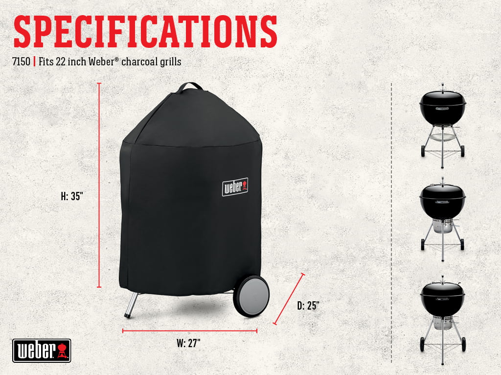 22 In. Charcoal Grill Cover S4961