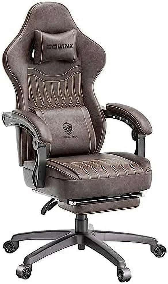 Black Ergonomic Gaming Chair with Footrest O4377