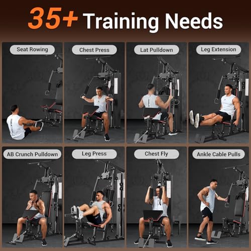 Multifunctional Full Body Workout Machine with 150LBS Weight Stack D8132
