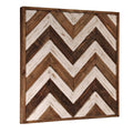 Reclaimed Painted Geometric Framed Wood Panel V7960