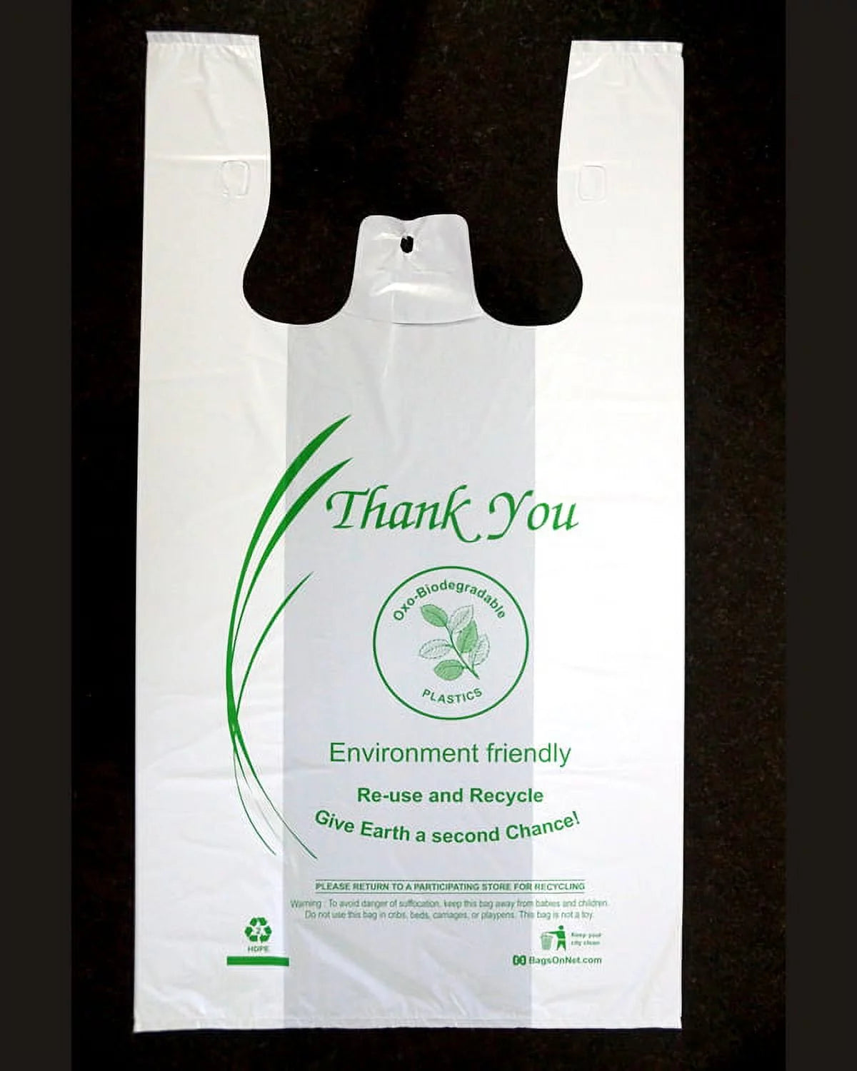 White Oxo-Biodegradable Shopping Bags D99018