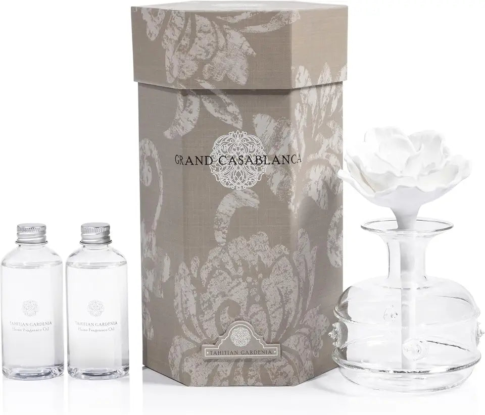 Porcelain Oil Diffuser Tahitian Gardenia 6.76 Oz J7456