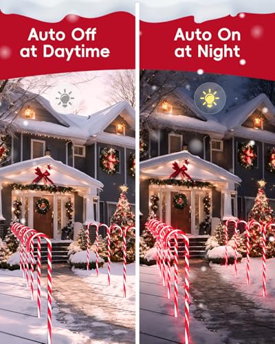 24 Pack 22" Solar Candy Cane Lights K57039