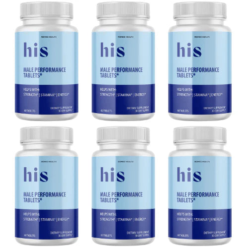 6 Bottles Male Performance Dietary Supplements 60 Tablets X926