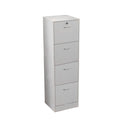White 4 Drawer Wood Lockable Filing Cabinet D69224