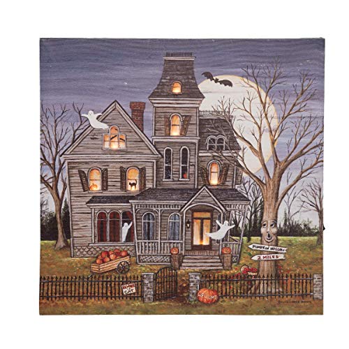 15.75" x 15.75" Light-Up Led Halloween Hanging Wall Art Tapestry C961