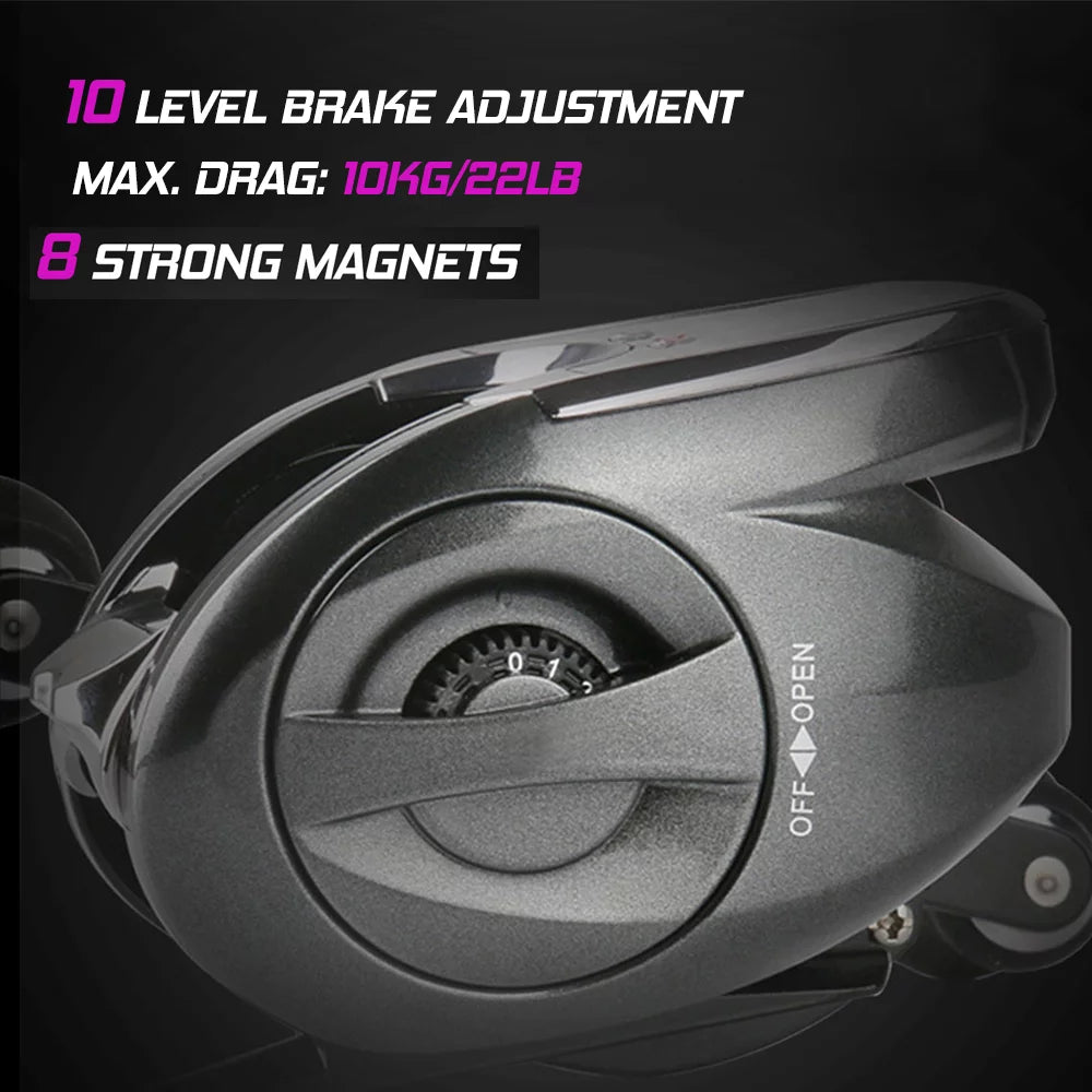 Baitcasting Reel 6+1BB 8.0 1 Ratio O6500