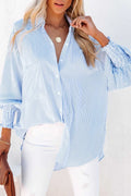 Striped Boyfriend Shirt with Pocket C626100