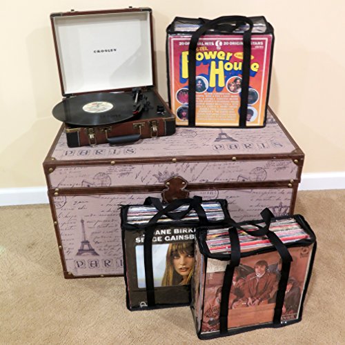 Vinyl Record Storage Cases 6 Pack Clear PVC S42500