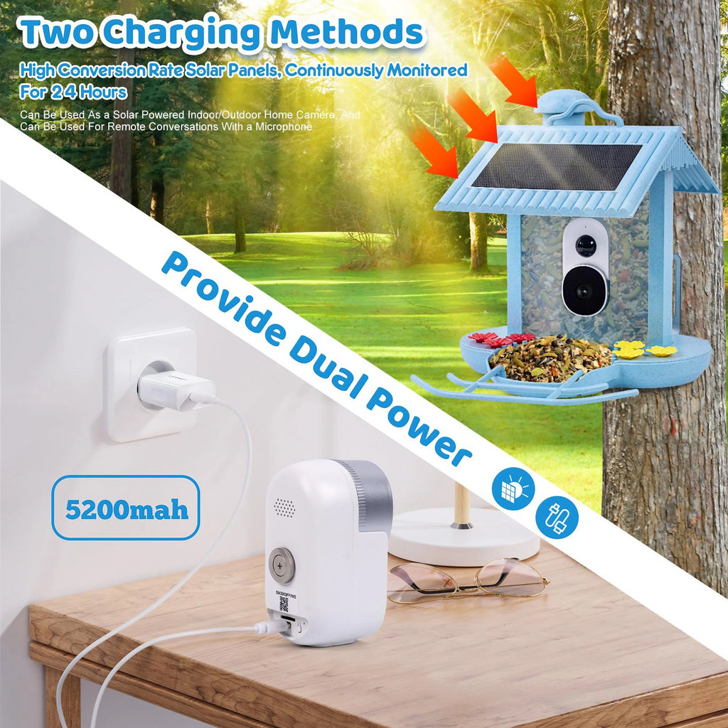 Smart Bird Feeder with Camera Solar E5312