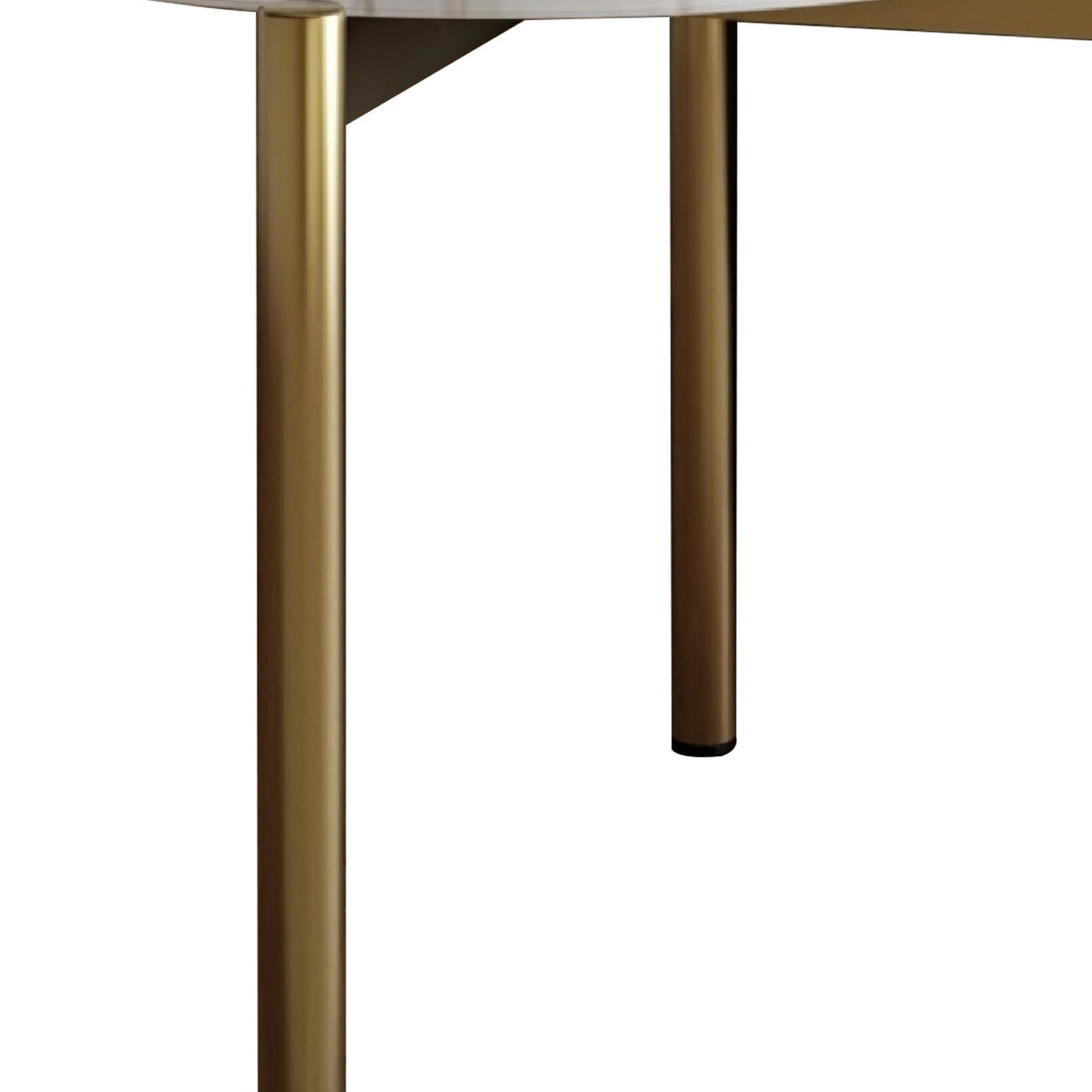 22 Inch Marble Top Metal Legs End Table O47724