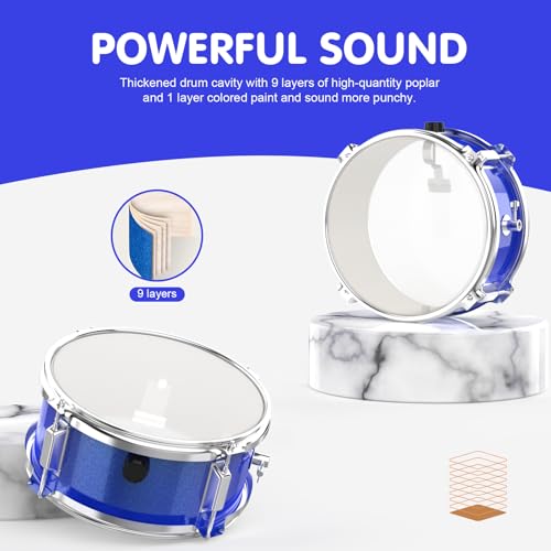 3-Piece Beginner Drum Set with Throne Stool C3115