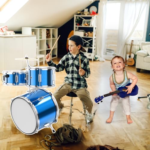 3-Piece Beginner Drum Set with Throne Stool C3115