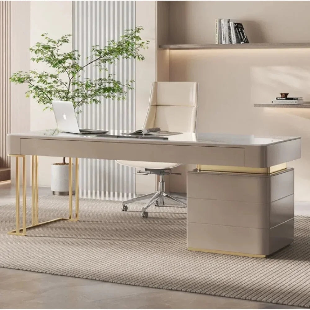 White Writing Desk with Drawer U441040