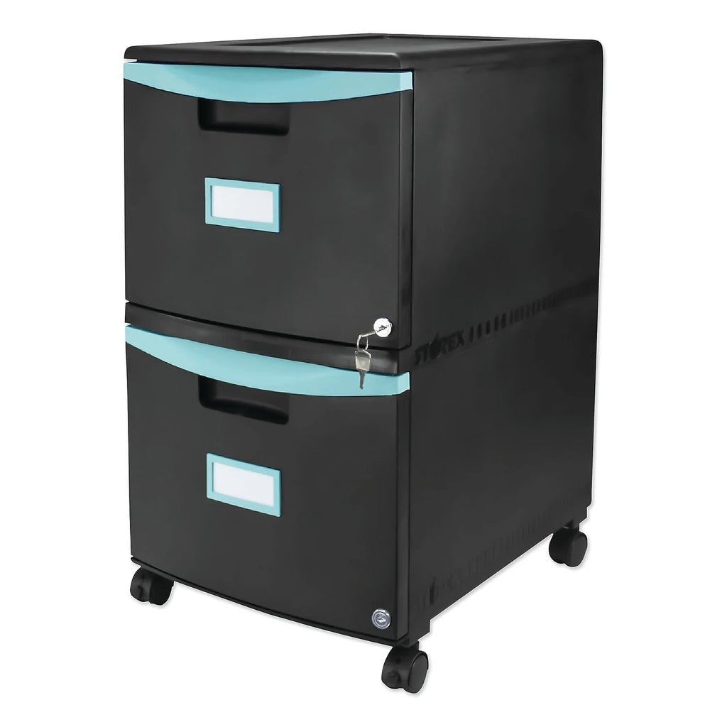 2-Drawer Mobile File Cabinet, Black H91150