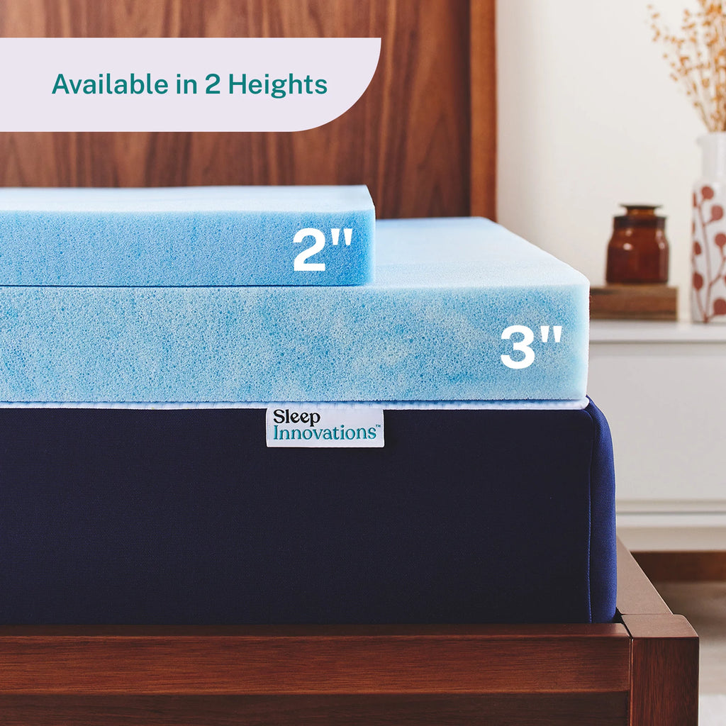 Gel Memory Foam Mattress Topper, King, 3 inch U51277